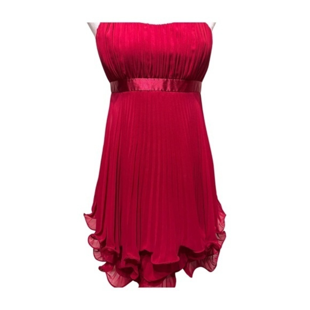 🔥RUBY RED LIPSTICK STRAPLESS COCKTAIL MINI DRESS BY LAUNDRY Size 4